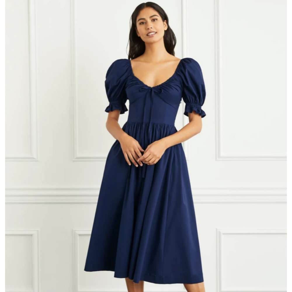 Hill House The Ophelia Dress in Navy Poplin Women's M NWT